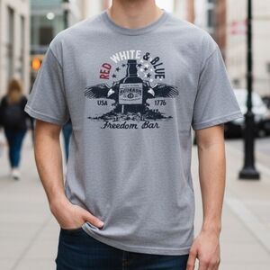 Sonoma Red White & Blue Bourbon Freedom Bar T-Shirt Men’s 2XB Tee USA 1776
